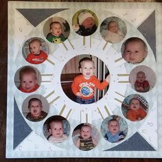 a photo collage of babies in the middle of a circle