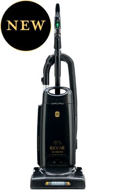 a black and silver vacuum with the new logo on it