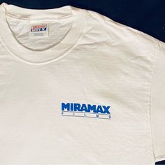 Miramax Films Home Of Academy Award Winners Including Pulp Fiction, Good Will Hunting, The English Patient, Shakespeare In Love And Chicago This Is An Official Miramax Films Staff T-Shirt. It Was A The English Patient Media Gift. This Rare Collectible Item Is In New And Unused Condition, Adult Size M And Preshrunk 100% Cotton. There Is Only 1 Available Movie T Shirt Design, Affordable Blue Graphic Design T-shirt, Affordable Vintage Crew T-shirt, Vintage Print Relaxed Fit Crew Neck T-shirt, Film Crew Tshirt, Unisex 90s Crew Neck T-shirt, The English Patient, Shakespeare In Love, Good Will Hunting