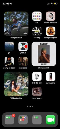 an iphone screen with several different pictures on it