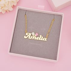 Material: Copper. Color: Gold. Chain Length: 14",16",18",20",22". Process: Gold Plated. Recipient: Women, Mom, Men, Wife, Girl Friend, Children. Product Type: Personalized Jewelry. Gift Type: Necklace. Occasions: Valentine's Day, Mother's Day, Christma,Birthday, etc. Necklace Type: Name Necklace. Brand: Silviax Jewelry. Item:  2023NE0419.               table { border-collapse: collapse; }         br { mso-data-placement: same-cell; }         tr { height: 21px; }         td { overflow: hidden; pa Pink Necklace For Valentine's Day Personalized Gift, Personalized Pink Necklace For Valentine's Day, Customizable Cute Gold Necklaces, Customizable Cute Gold Necklace, Cute Necklace For Birthday And Valentine's Day, Customized Pink Necklaces For Valentine's Day, Trendy Personalized Necklace For Birthday, Trendy Customized Necklace For Birthday, Trendy Necklace With Adjustable Chain For Birthday