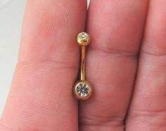 Golden Double Jeweled Surgical Steel Navel Belly - Etsy Gold Cartilage Earrings, Belly Bars, Belly Piercing, Nose Rings Hoop, Belly Button Piercing, Navel Rings, Belly Ring, Nose Ring Stud, Quebec Canada