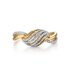 Immerse yourself in ultimate luxury with our 14K Yellow Gold Ring, a stunning masterpiece that exudes opulence from every perspective. Featuring a breathtaking knotted diamond design at its core, symbolizing the unity of love, this central element is surrounded by a chorus of immaculate white diamonds that gracefully embellish the duplicated band, emitting a dazzling sparkle. With an impressive width of 7.52mm at its peak, this ring stands as a testament to the craftsmanship of fine jewelry, pre Luxury Artistic Yellow Gold Jewelry, Yellow Gold Cubic Zirconia Rings, Fine Jewelry, Luxury Yellow Gold Cubic Zirconia Crystal Ring, Yellow Multi-stone Diamond Ring In Fine Jewelry Style, Yellow Multi-stone Diamond Ring Fine Jewelry, Ring Stand, White Diamond Ring, Diamond Rings Bands, Yellow Gold Ring