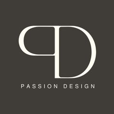 the logo for passion design, a fashion boutique that is open to business and has been designed