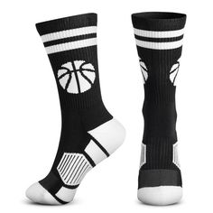 Basketball crew socks for basketball players. Mid calf length basketball socks. Mid Calf Socks, Court Basketball, Chalk Talk, Socks Packaging, Hanging With Friends, Basketball Design, Basketball Socks, White Cushions, Calf Socks