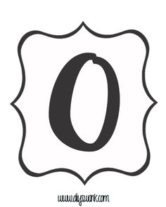 the letter o is shown in black and white, with an oval frame around it