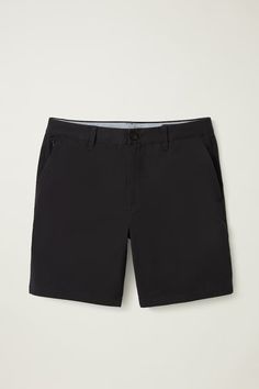 Stretch Washed Chino Short 2.0 | Bonobos Fitted Classic Nylon Bottoms, Classic Fitted Nylon Bottoms, Classic Solid Bottoms With Side Pockets, Classic Black Bottoms With Hidden Pockets, Fitted Black Bottoms With Functional Pockets, Classic Black Bottoms With Patch Pockets, Casual Fitted Bottoms For Commuting, Fitted Bottoms With Patch Pockets, Fitted Casual Bottoms For Commuting