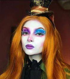 Tim Burton Halloween Makeup, Mad Hatter Makeup For Women, Alice In Wonderland Halloween Makeup, Alice In Wonderland Makeup Ideas, Tim Burton Makeup Looks