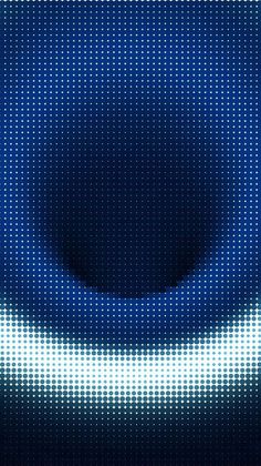 an abstract blue and white background with dots in the shape of a circle on it