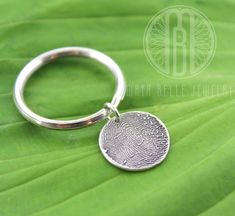 Silver Fingerprint Charm Keychain with Choice of Shape - Maya Belle Jewelry Fingerprint Keychain, Thumbprint Pendant, Fingerprint Jewelry For Men, Fingerprint Pendant, Fingerprint Jewellery, Shape Circle, Silver Key, Fingerprint Jewelry, Family Keepsakes