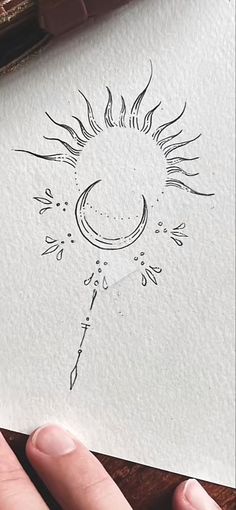 Sun tattoo. Creative tattoo designs Sister Tattoos Sun And Moon, Endo Tattoo, Side Tats, Side Piece Tattoos, Miniature Tattoos, Tato Flash, Boho Tattoos, Small Pretty Tattoos, Inspiration Tattoos