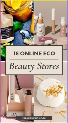 Here are 18 clean beauty online stores with natural makeup, zero waste skincare, and more eco-friendly beauty products that will meet your needs and sustainable values. #ecobeautystore #ecobeautyproducts #ecofriendlyonlinestores Eco Friendly Beauty Products, Eco Friendly Skincare, Zero Waste Skincare, Solid Conditioner Bar, Nontoxic Beauty, Natural Body Scrub, Green Clean, Toxic Skincare, Sustainable Beauty