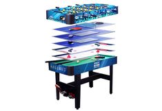 three different types of air hockey tables