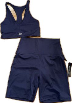 Navy Activewear With Built-in Shorts For Gym, Navy Athleisure Activewear With Built-in Shorts, Navy Activewear Shorts For Workout, Navy Activewear With Built-in Shorts, Navy Activewear With Built-in Stretch Shorts, Set Active, Walker Boots, Garment Bags, Women Set