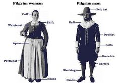 Shattering myths about the Pilgrim clothes. How did real outfit of American Pilgrims look like? - Nationalclothing.org Salt Costume, Pilgrim Clothing, Clothes Dye, Puffy Shirt, Popular Clothing Styles, The Pilgrims, Garters And Stockings, Types Of Jeans