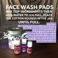 Essential Oils Face Wash, Oil Face Cleanser, Oil Face Wash, Health Coconut Oil, Diy Face Wash, Essential Oils For Face, Young Living Essential Oils Recipes, Yl Oils, Diy Kosmetik