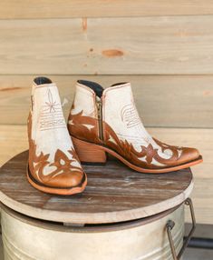 The Carmela Bootie-Boots-Crooked Horn Company, Online Women's Fashion Boutique in San Tan Valley, Arizona 85140 Boots Embroidered, Lady Boots, Modern Cowgirl, Western Shoes, Shoe Wishlist, Western Booties, Swag Shoes, 2 Inch Heels, Cowgirl Style