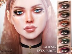 The Sims Resource - Taliesin Eyeshadow N49 Sims Resource Makeup, Smoky Eyeshadow, The Sims 4 Skin, Makeup Cc, Pink Eye Makeup, Sims 4 Cc Makeup, Sims 4 Cc Skin, Sims 4 Cc Folder, Queen Makeup