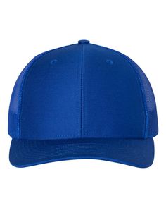 a blue baseball cap is shown on a white background and has no image in it