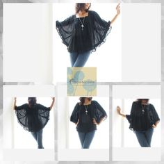 Blouse bat wing stye ...Black (S-L)(1411) #hippie #boho #urban #blouse #BatWing #pregnant #simple #peasant #gypsy #lace Summer Batwing Sleeve Lagenlook Tops, Summer Lagenlook Tops With Batwing Sleeves, Casual Free Size Top With Batwing Sleeves, Flowy Lagenlook Top For Summer, Casual Free Size Batwing Sleeve Tops, Summer Flowy Lagenlook Top, Summer Festival Lagenlook Tops, Casual Long Sleeve Free Size Blouse, Casual Free Size Long Sleeve Blouse