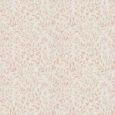 a white and pink wallpaper with leaves on it