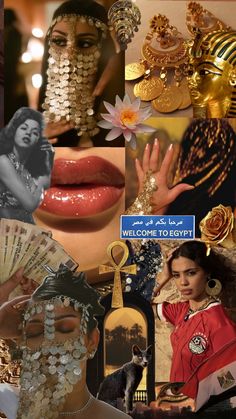 collage of women with jewelry and accessories in different colors, including golds, silvers, and diamonds