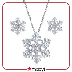 in stock Sparkling Silver Christmas Jewelry, Christmas Party Jewelry With Cubic Zirconia, Elegant Festive Jewelry For Winter, Festive Silver Snowflake Jewelry, Elegant Silver Jewelry For New Year, Crystal Jewelry For Christmas Party, Snowflake-shaped Jewelry For Wedding And Christmas, Sparkling Christmas Wedding Jewelry, Silver Jewelry For New Year Holiday