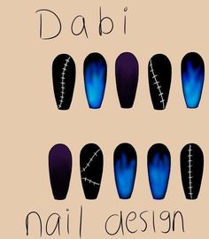 Buku Diy, Fake Nails Designs, Simple Acrylic, Gothic Nails, Anime Nails, Goth Nails, Grunge Nails, Cute Acrylic Nail Designs