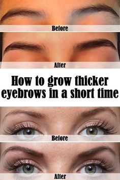 How To Thicken Your Eyebrows Naturally - beauty4everything3 Thicker Eyebrows Naturally, Arched Eyebrows, How To Grow Eyebrows, Beauty Care Routine, Eyebrow Shape