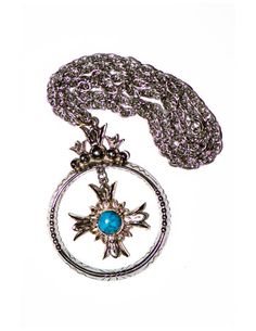 Vintage ART Maltese cross long necklace by FriendlyWrenJewelry  SALE:  COUPON CODE COLUMBUS15 FOR 15% OFF Luxury Vintage Turquoise Necklace With Large Pendant, Vintage Turquoise Oval Pendant Jewelry, Vintage Turquoise Pendant Necklace Collectible, Victorian Turquoise Pendant Jewelry, Maltese Cross Necklace, Rocks And Gems, Turquoise Blue