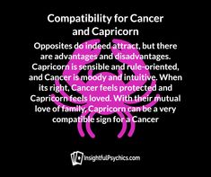 Capricorn and cancer " Capricorn tries to begin organizing everything and there is no way you can tie a Cancer down in this way and get a good result! Cancerian Woman And Capricorn Man, Capricorn Love Compatibility, Cancerian Woman, Capricorn Relationships, Capricorn Compatibility, Capricorn Love, Capricorn Life, Horoscope Capricorn, Capricorn Quotes