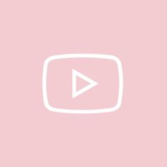 a pink background with a white play button