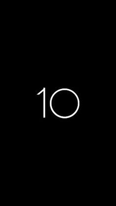 the number 10 in white on a black background