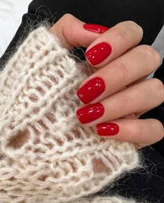 Winter Nails Gel, Red Gel Nails, Unghie Nail Art, Maroon Nails, Red Acrylic Nails, Her Nails