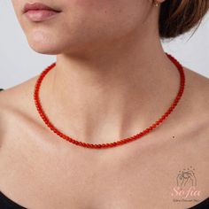 This red onyx dainty choker is fun and easy to wear and match with any outfit. They can express your style, mood, or personality in a subtle and charming way. It is perfect for anyone who loves minimalist style, natural stones. It is a unique and meaningful gift for yourself or someone special. You can wear it by itself or mix it with other necklaces for a fun and trendy look. If you have a large demand of the stone beads or necklace, please feel free to contact us for details. - Material : abou Adjustable Red Crystal Necklace With Gemstone Beads, Red Necklace Outfit, Necklace Outfit, Dainty Choker, Stone Beaded Necklace, Red Necklace, Necklace Red, Crystal Choker, Style Minimaliste