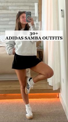 Discover 30 Adidas Samba Outfits Influencers Can’t Get Enough Of! From styling the iconic Samba OG shoes to creating the perfect Samba outfit, these looks are a must-see. Whether you're rocking Adidas Samba women or the classic Adidas Samba white, find endless inspiration with these trendy combinations. Explore how to style Adidas Samba OG with platform tennis shoes, jean beige, and more. Elevate your street style with these Adidas Samba outfits that showcase the best of Adidas OG and looks A... White Tennis Shoes Outfit, Outfits With Baggy Jeans, Beige Oversized Sweater, Adidas Samba Women, Samba Adidas Outfit, Adidas Samba Outfits, Samba Outfit Ideas, Samba White