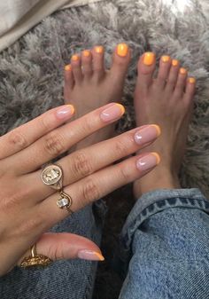 Cute Summer Toe Nail Colors, Nails And Toes, Gel Toe Nails, Nagellack Trends, Easy Nails, Nail Swag, Nailed It, Minimalist Nails