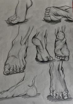 some feet and toes are shown in this sketching workbook, which shows how to draw