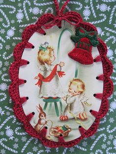 a christmas ornament hanging on a wall