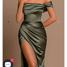 Reposhing This Item I Purchased From @Dreamer62826. Loved It, But Ready To Rotate For Something New. Questions? Leave A Comment Below! Olive Green Dress Formal, Green Dress Formal, Moh Dress, Blue Babydoll Dress, Reception Dresses, Empire Maxi Dress, Cutout Gown, Haute Couture Gowns, Leopard Print Maxi Dress