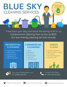 the blue sky cleaning services flyer