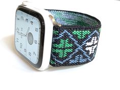 News Flash! Series 4 Apple watches 40mm (choose 38mm) for 44mm (choose 42mm) All bands are interchangeable. Watch band - stretchy slip over hand band! These are hand made and made to order in Northern California U.S.A. This is a very heavy duty stretch band with beautiful design and details. Soft, stretch, breathable, comfortable, washable. This is available in the 38/40mm and the 42/44mm. Please take a moment to accurately measure your wrist before ordering. It's best to get the size correct th Adjustable Casual Apple Watch Band, Adjustable Rectangular Apple Watch Band, Handmade Adjustable Rectangular Watch Bands, Adjustable Black Rectangular Watch Band, Green Casual Adjustable Apple Watch Band, Casual Adjustable Green Apple Watch Band, Adjustable Rectangular Black Watch Band, Casual Green Adjustable Apple Watch Band, Handmade Multicolor Apple Watch Band