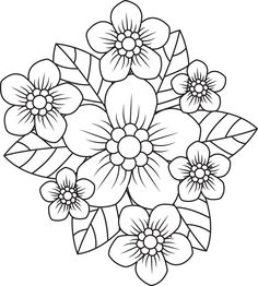 a bouquet of flowers coloring page