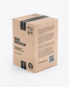 a cardboard box mockup on a white background