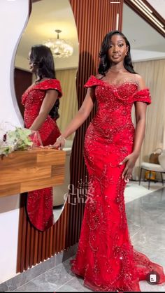 Senegalese Prom Dresses, Red Asoebi Lace Styles For Wedding, Nigerian Dresses For Women, Red Asoebi, Senegalese Dresses, Red Prom Dress Elegant, African Prom Dresses Ankara, Nigeria Dress