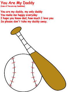 a fathers day card with a baseball bat and the words you are my daddy on it