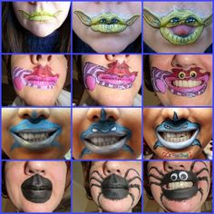 Funny Face Paint Ideas For Adults, Mouth Face Paint, Funny Face Paint, Spider Mouth, Face Painting Easy, Kids Face Paint, Face Painting Halloween, Face Painting Designs