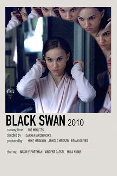 the poster for black swan 2010 is shown with four women looking at each other in different directions