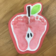 Nicu Crafts, Infant Crafts, Baby Art Crafts, Infant Art, September Crafts, Infant Room, Apple Craft, Baby Art Projects, Footprint Crafts