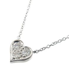 Tiffany & Co. 3-Diamond Heart Platinum Necklace On 18” Platinum Chain. This Necklace Was Purchased In 2017, And A Longer (18”) Platinum Chain Was Added (Value: $300). Pristine Condition And An Amazing Deal!!!!! Please Contact For Questions Or Possible Offers. Platinum Necklace, Platinum Chain, Heart Necklace Diamond, Jewelry Beautiful, Tiffany Co Jewelry, Diamond Heart, Tiffany & Co., Heart Necklace, Pink Red